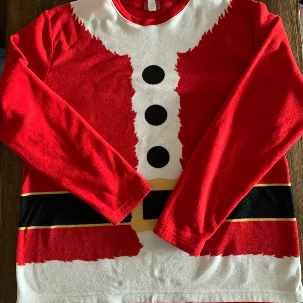Set- Wondershop Holiday Fleece Santa PJ SET, Longsleeve, XL